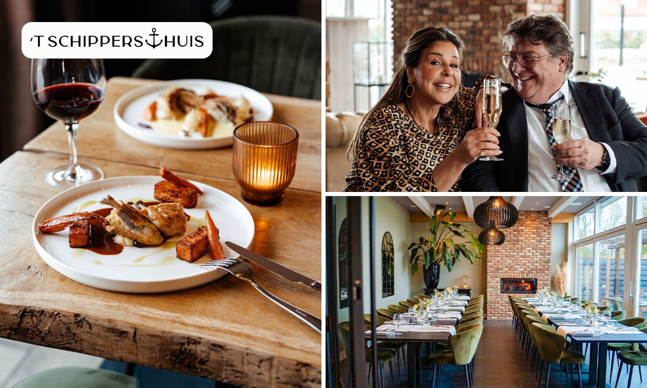 4-gangendiner van de chef aan het water bij 't Schippershuis