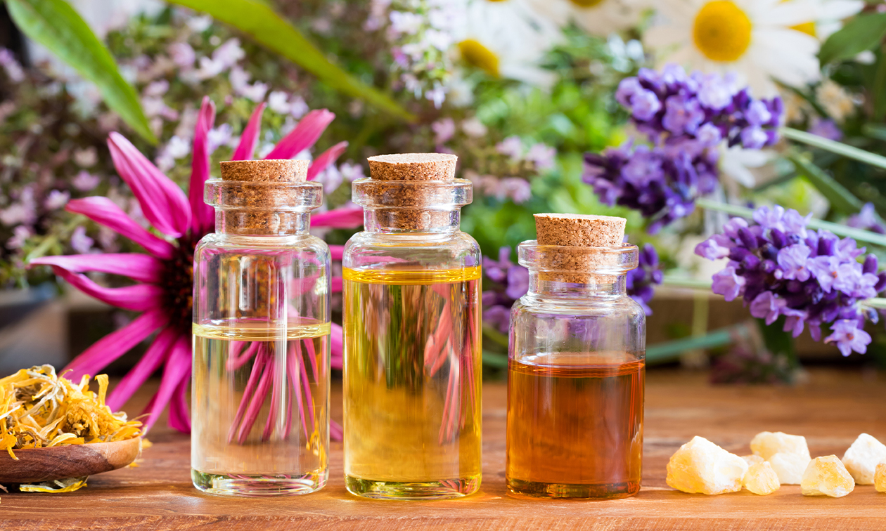 Workshop essentiële oliën (2 uur) + parfumroller of -spray, badzout of balsem