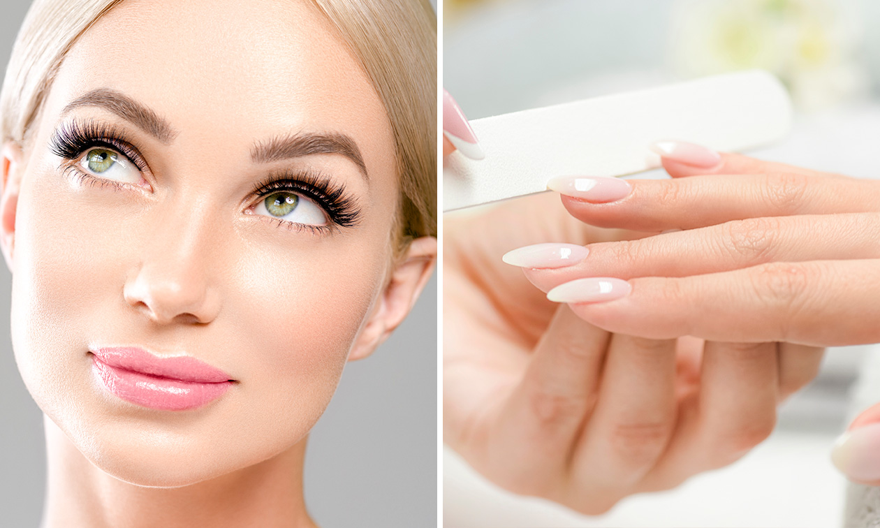 Wimperbehandeling of manicurebehandeling + gellak, BIAB of acrylnagels