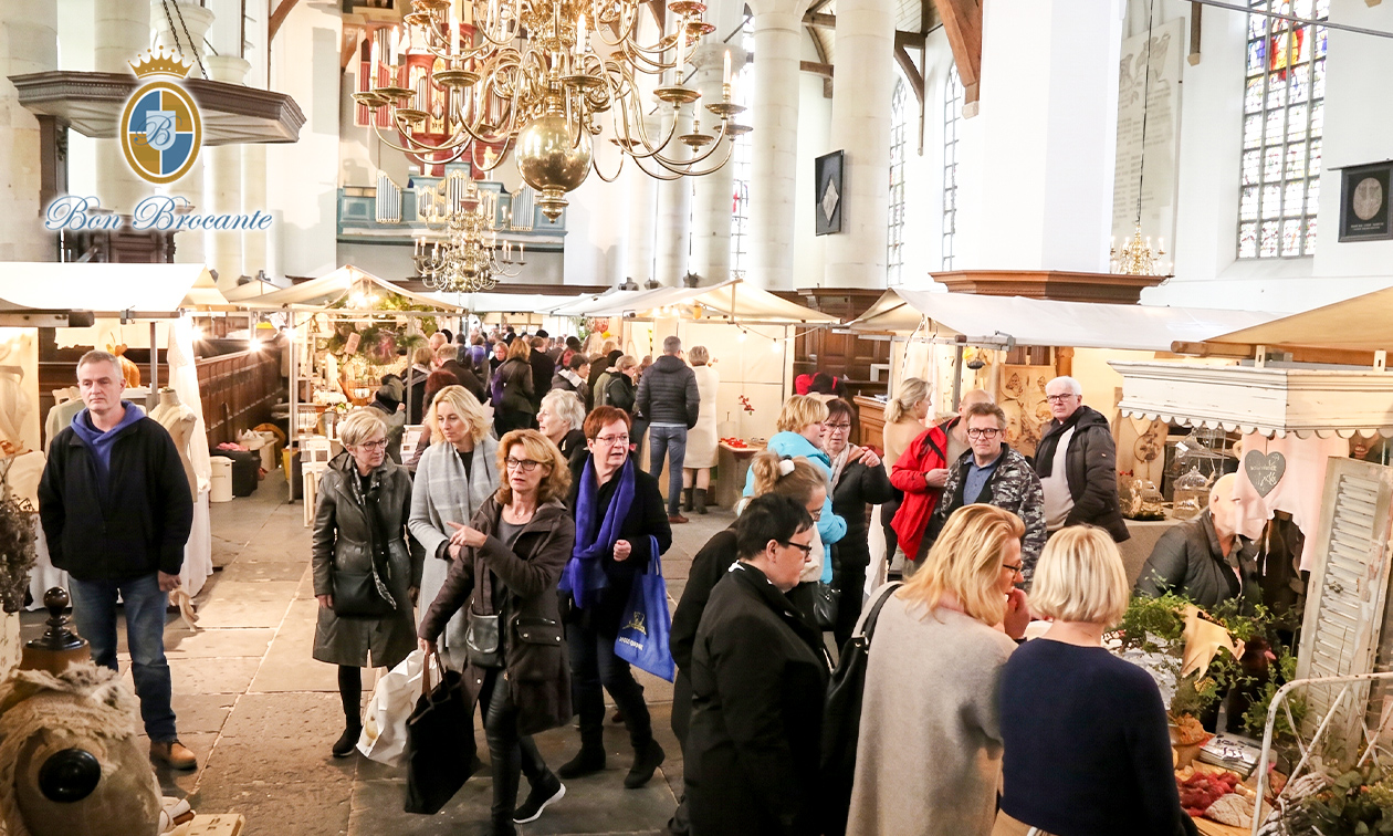 Entree Brocante & Antiekfair in de Grote Kerk van Edam + koffie/thee en ambachtelijke koek