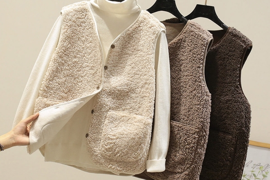 Damevest i fleece