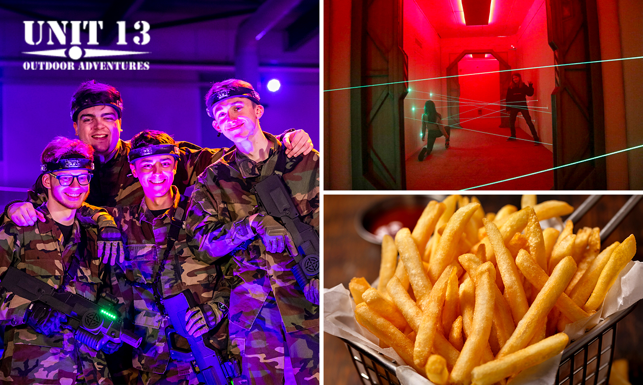 Lasergame (1 oder 2 Stunden) + Pommes + optional Laser Maze (1 Stunde)