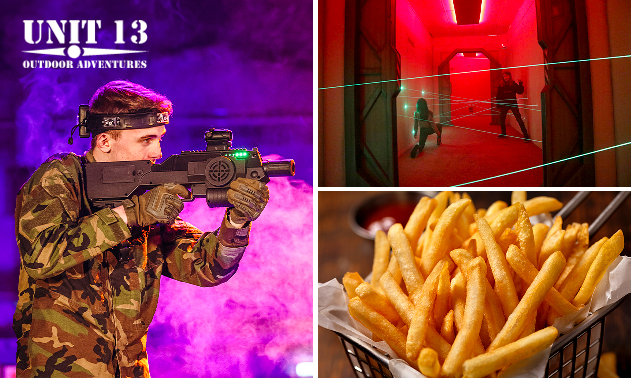 Lasergame (1 oder 2 Stunden) + Pommes + optional Laser Maze (1 Stunde)