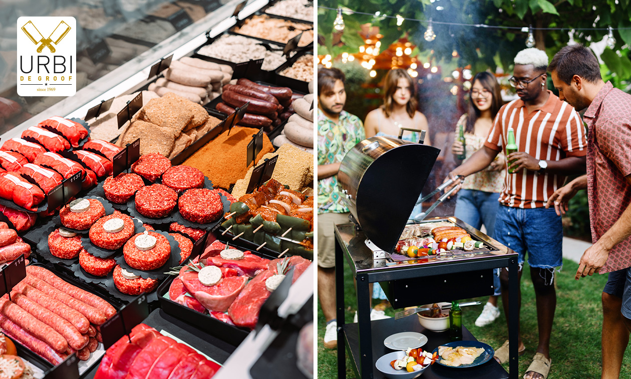 Barbecuepakket (voor 4 of 10 personen) naar keuze voor afhaal bij Urbi De Groof