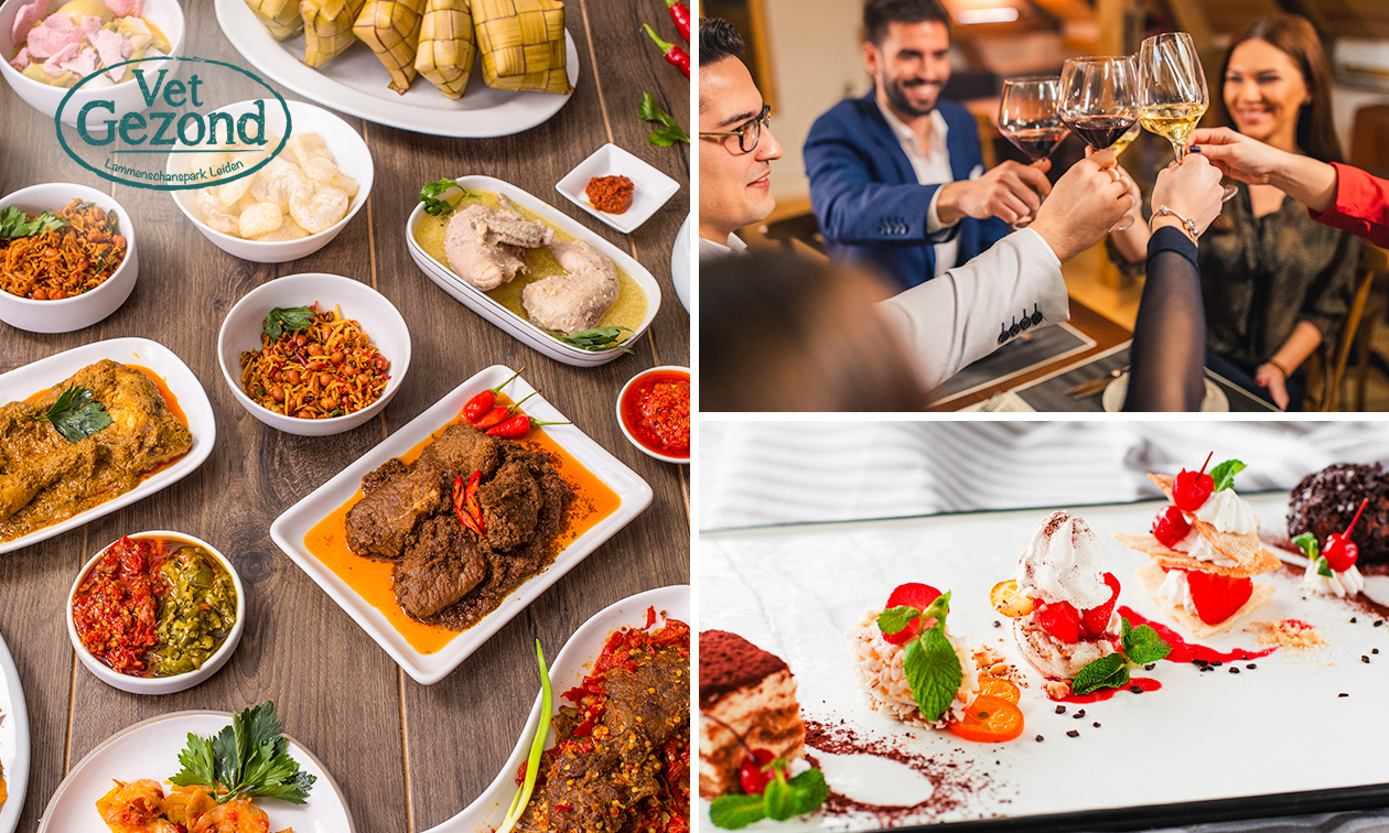 Indonesische 2-gangen rijsttafel of 3-gangendiner à la carte bij Vet Gezond