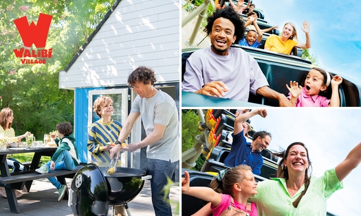Übernachtung für 4 oder 8 Personen im Walibi Village