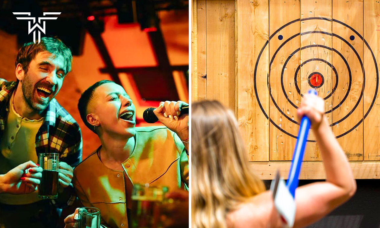 Bijlwerpen (1 uur) of karaoke (2 uur) in de buurt van Brussel