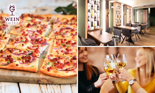 Flammkuchen + Glas Wein nach Wahl in der Bonner Innenstadt