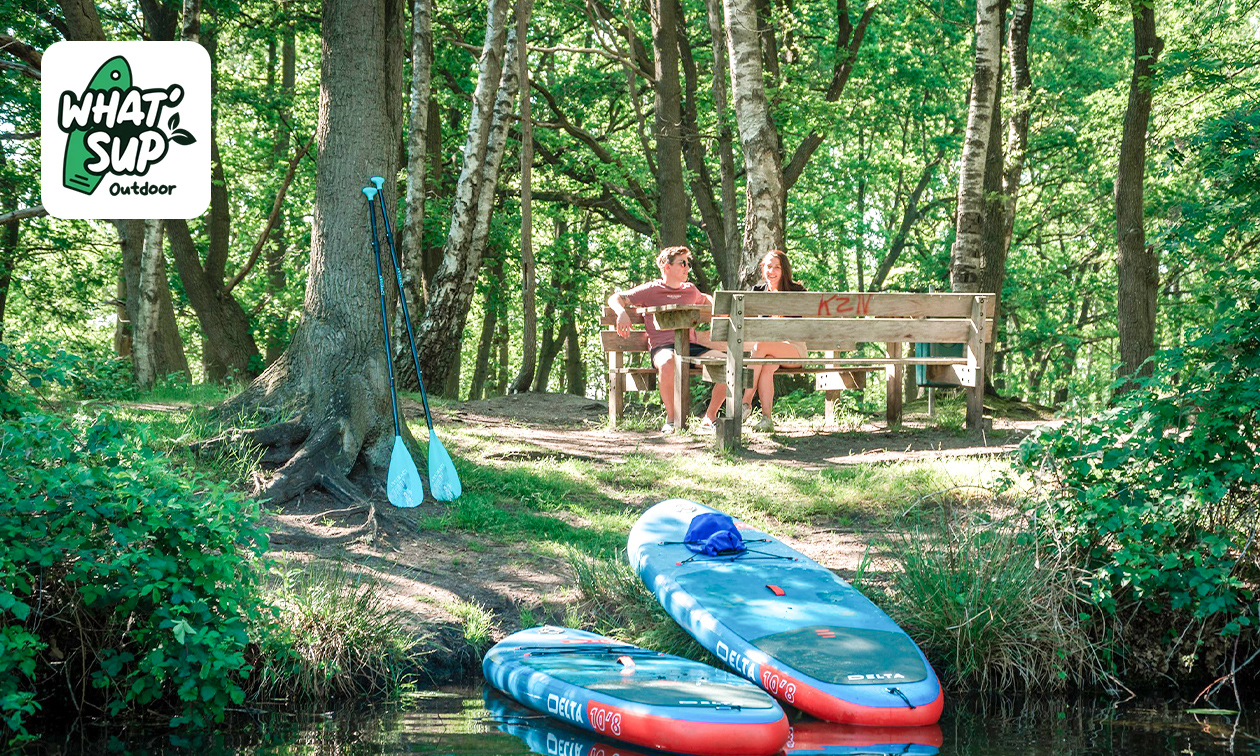 Huur 2,5 uur een sup of een megasup (4-14 pers) + materiaal + flesje water