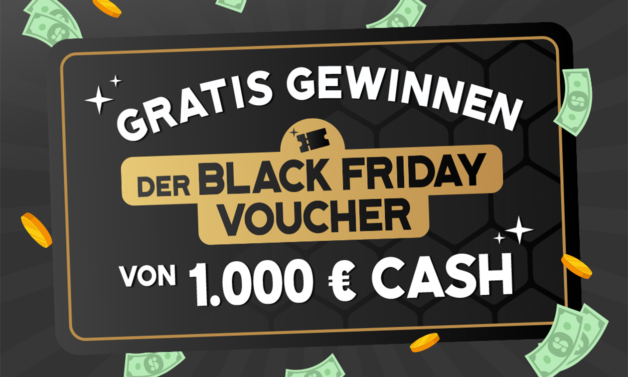 Gewinne gratis den Black Friday Voucher über 1.000 €