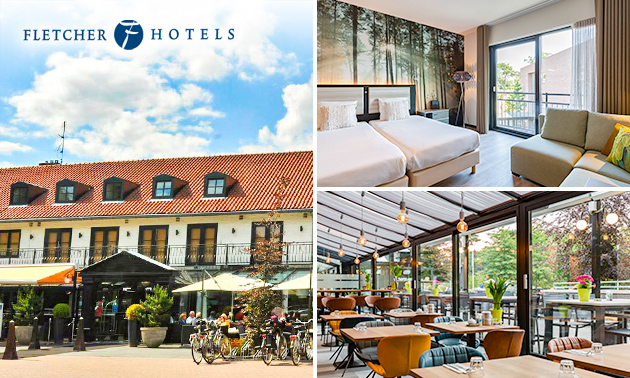 Overnachting voor 2 + evt. ontbijt en 3-gangendiner bij Fletcher Hotels